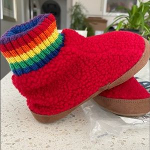 NWT Lands End Kids' Sherpa Fleece Bootie Slippers size 1